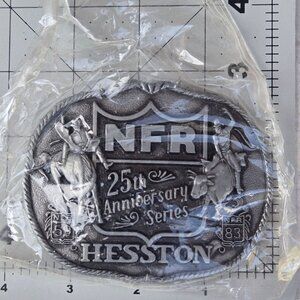 1983 NFR Belt Buckle NOS Hesston Rodeo Bronc Bull Riding Cowboy National Finals